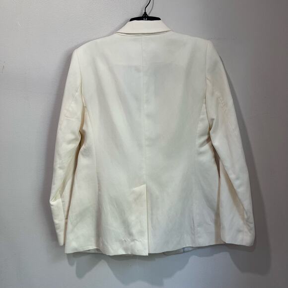 LOFT Modern Blazer Size 2 Off White Lyocell Blend Workwear Career Jacket - Picture 4 of 8
